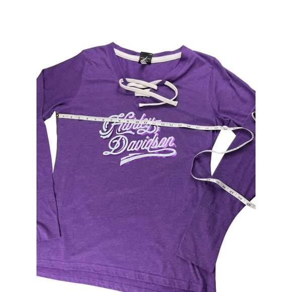 Harley-Davidson® Ornamental Foiled Detail Graphic Long Sleeve Shirt Size Large - Picture 5 of 13